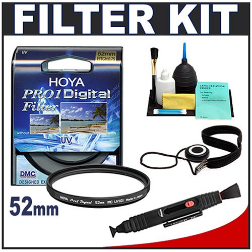 Hoya DMC Pro1 Digital 52mm Ultraviolet UV Lens Filter + Accessory Kit for Canon, Nikon, Sony, Olympus & Pentax Lenses