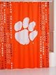 Clemson Tigers Bathroom Shower Curtain NCAA College Athletics