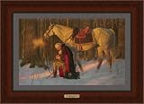 The Prayer At Valley Forge Painting of George Washington Praying by Arnold Friberg *Brand New Textured Edition. Looks like canvas. Long lasting, non yellowing. 32X22 Overall framed size. 24X15 image size.