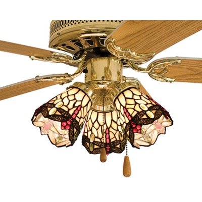 4 Inch W Tiffany Ceiling Fixture