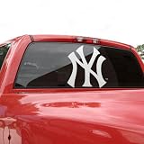 MLB New York Yankees 18 x 18 White Logo Decal