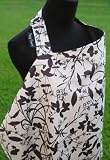 100% Organic Cotton Chic Reversible (2 in 1) Nursing Cover - Whispering Willow Reverses to Soft Black