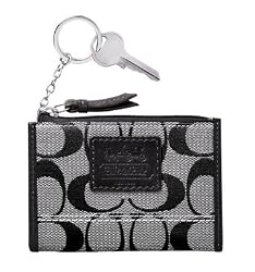 Coach Bleecker Signature Mini Skinny Coin Case Bag with Key Chain 41531 Black