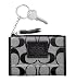 Coach Bleecker Signature Mini Skinny Coin Case Bag with Key Chain 41531 Black
