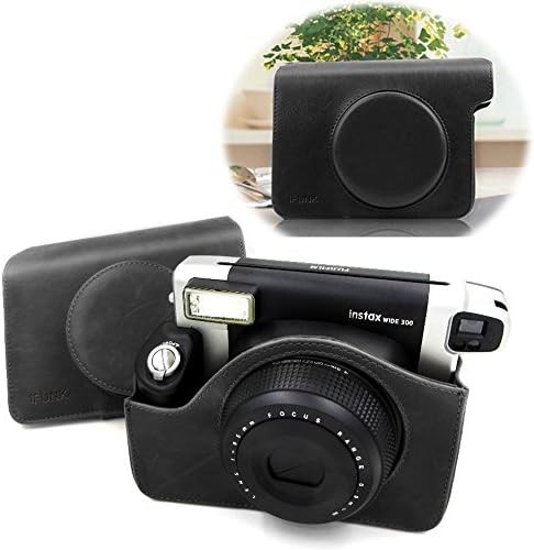 Fujifilm Instax Wide 300 Camera Case --Instant Film Camera Accessories Bundles with Soft PU Leather by Minoniso (Black)