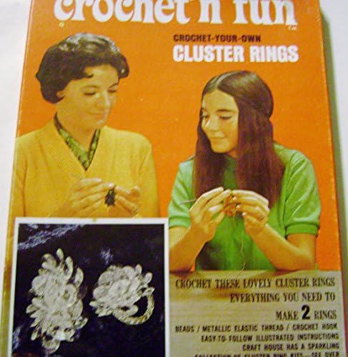 Crochet N Fun Crochet Your Own Beaded Starlight Cluster Rings Makes 2 White Crystal