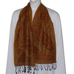 Wool Muffler Mens Neck Scarf Accessory Jacquard Design Dad Gifts 12 x 60 inches (wsmf116)