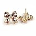 Suppion Colorful Rhinestone Bowknot Ear Stud Earrings Women Lady Party Gift
