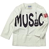 《H28秋冬物》 CHANNEL(チャンネル) 天竺MUSICギターPt長袖Tシャツ 80cm/オフシロ NO.CN-6413