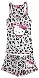 Black & White Leopard Print Hello Kitty Sleep Set for women