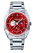 Police Gents P-Saratoga stainless steel bracelet with red dial watch