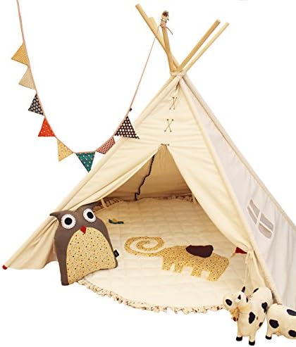 SOABE The Yellow Elephant Decor Round Rug Cotton100% Ivory about 53inches/Made in Korea