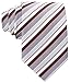 Scott Allan Collection Brown and Gray Neckties - Jacquard Woven Striped Tie - Brown Wedding Ties for Groom