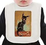 Le Pikachat Noir ネクタイを有する有機ビブ Medium