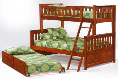 Newport Twin over Full Bunk Bed plus Underbed Trundle with Choice of Finishes