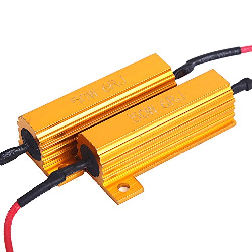 2x 50W 6-Ohm Load Resistors – Fix Hyper Flash For LED Turn Signals (7440 7443 3156 3157)