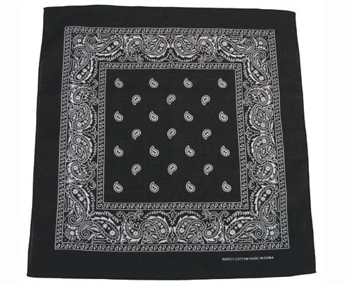 Bandana Biker Kopftuch schwarz-weiß
