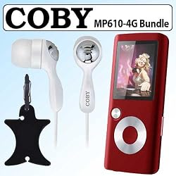 Coby MP610-4G RED COBY 1 8 IN VIDEO 4 G MP3 PLAYER RED