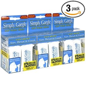 Simply Gargle Salt Water Rinse, 0.4-Ounce Ampules in 12-Count Boxes by