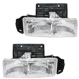 95-05 Chevy Astro Van GMC Safari Headlights Headlamps Head Lights Lamps Pair Set by Aftermarket