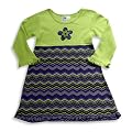 Girlfriends by Anita G - Toddler Girls Long Sleeve Dress, Lime, Purple (Size 3T)