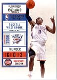 2010 11 Playoff Contenders Plates & Patches Basketball Card # 29 Russell Westbrook Oklahoma City Thunder In a Protective Screwdown Display Case!