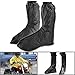 Black Waterproof Motorcycle Rain Gear Boot Shoes Cover Gaiter Side Zippered Men US 10-11