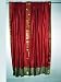 2 Silk Sari Curtains Peach Red India Golden Border Drapes Panels 84"