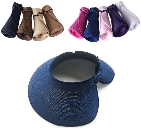 Yougle ® Fashion Girl Lady Beach Sun Visor Foldable Roll up Wide Brim Straw Hat Cap Free Shipping