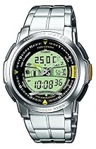 Casio - AQF-100WD-9BVES - Montre Homme - Multifonction - Quartz analogique et digitale - Bracelet acier