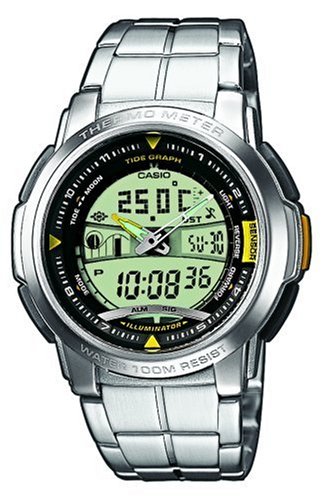 Casio - AQF-100WD-9BVEF - Montre Homme - Multifonction - Quartz analogique et digitale - Bracelet acier
