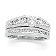 Platinum Diamond Wedding Set - 1.20 Ct.