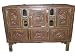 18c Antique Tribal Jaipur Colored "Manjoosh" Handcarved Sideboard Buffet Server Furniture India 55x41x22