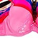 MaMia Women's 6 Push Up Bras Lot Lace Detail Solid Colors