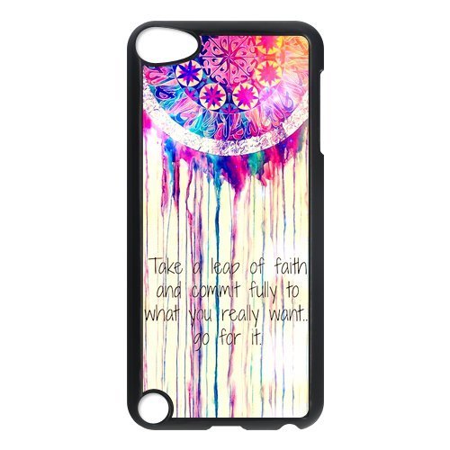 Colorful Dream Catcher Ipod Touch 5th Case Cover Cloud Feather Catcher take a Leap of faith and commit fully to what you really want go for it Quotes