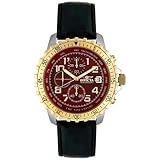 Invicta Men's 6003 Pilot Collection Stainless Steel Black Leather Chronograph Watch