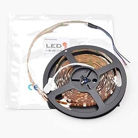 Flexible Color Changing RGB Ribbon Flexible LED Light Strip 12v (5m 16.4ft/reel) By Ledwholesalers, 2034rgb