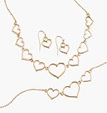 Avon Open Heart Three-Piece Set Silvertone