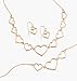 Avon Open Heart Three-Piece Set Goldtone