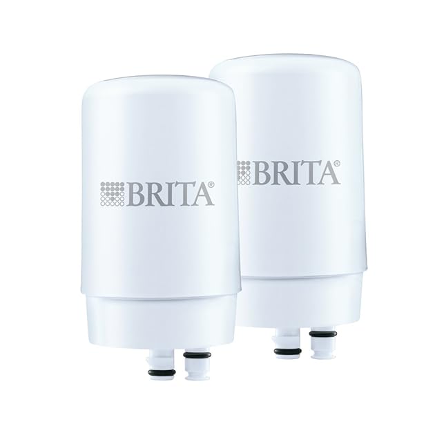 Brita On Tap Faucet Water Filter System Replacement Filters, White, 2