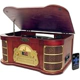 Pyle Home PTCDS1U Classical Turntable with AM/FM Radio CD/Cassette and USB Recording