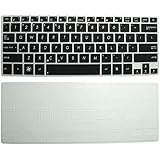 2-Pack High Quality Backlit Ultra Thin Soft Silicone Gel Keyboard Protector Skin Cover for 13.3-Inch ASUS Transformer Book TX300, Taichi 31, ZENBOOK UX31E, UX31A, UX32A, UX32VD, UX301 LA, UX301LA, UX302 LG, UX302LG, UX303LA, UX303LN, Q302LA, UX305, UX305FA, UX42 US Layout Laptop(if your "enter" key looks like "7", our skin can't fit)(Semi-Black + Clear)