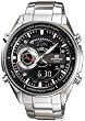 Stainless Steel Edifice Chronograph Analog Digital Black Dial
