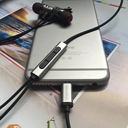 AMDTRON In-Ear Apple iPhone 7 24 Bit Digital Wired 8 pin Lighting Earphone Earbud Headphone Headset for iPhone 7 iPhone 7 plus, iPhone 6, iPhone 6s, iPhone 6 Plus, iPhone 5, iPhone 5s (Silver)