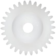 Smallparts Spur Gear, 20 Degree Pressure Angle, Polyoxymethylene, Inch, 32 Pitch