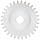 Smallparts Spur Gear, 20 Degree Pressure Angle, Polyoxymethylene, Inch, 32 Pitch