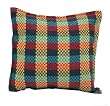 16 x 16 Handwoven Checkered Plaid Hammock Square Cotton Pillow