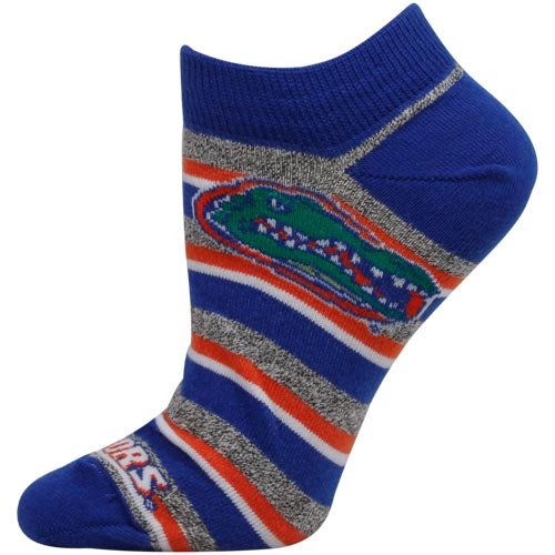 Florida Gators Womens Striped Ankle Socks - Royal Blue-Orange