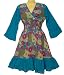 Monsoon Dress 16 Monsoon Blue Pink Purple Floral Print Empire Line Floaty Dress Size 8 10 12 14 16
