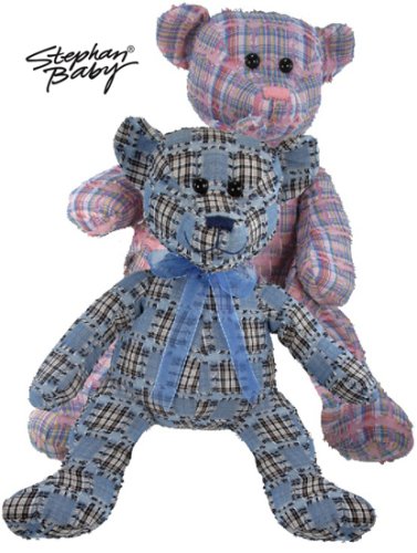 51tl rWJcKL Large Plush Tattered Teddy Bear  Blue